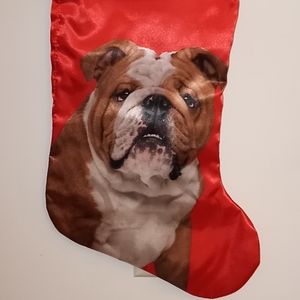 Bull Dog Christmas Holiday Stocking